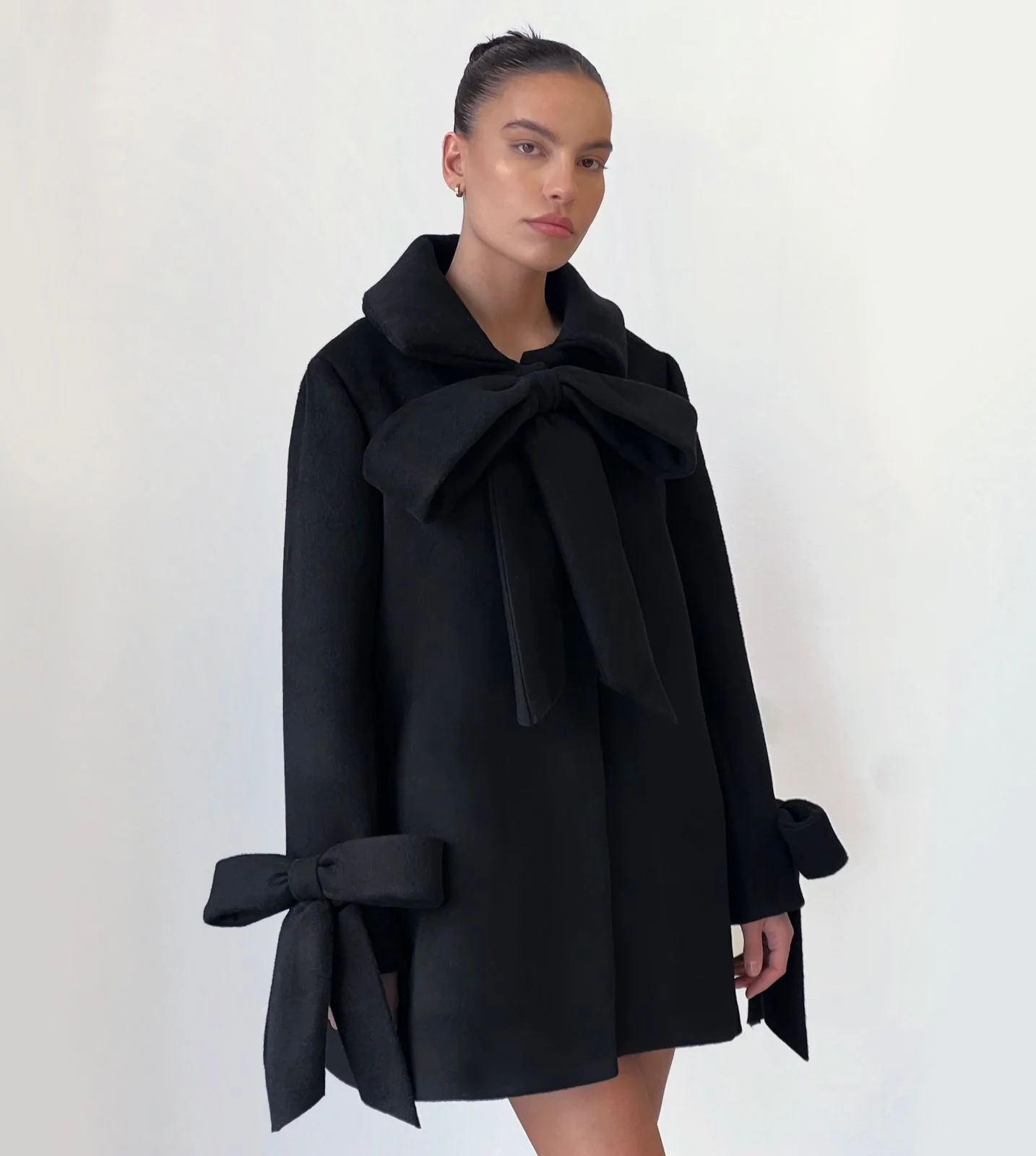 Black Bow Coat - Image 2