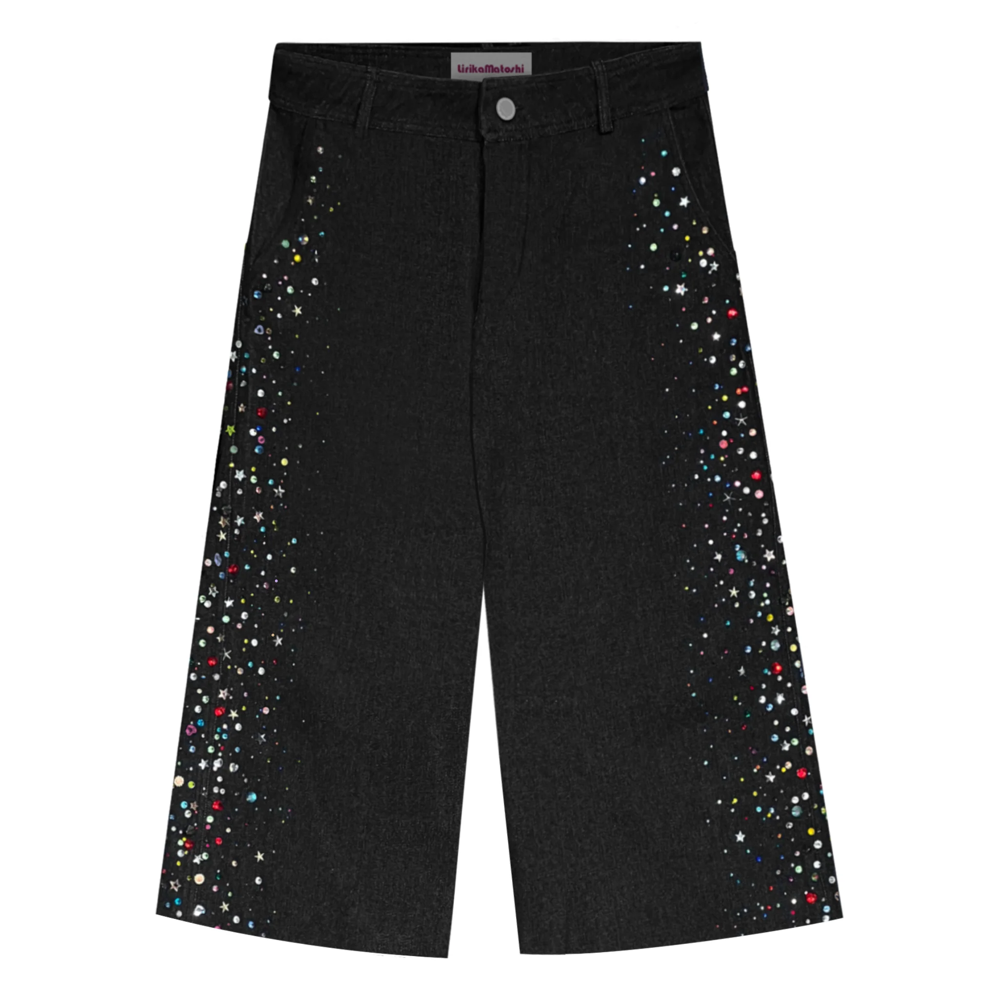 Black Gemstone Shorts