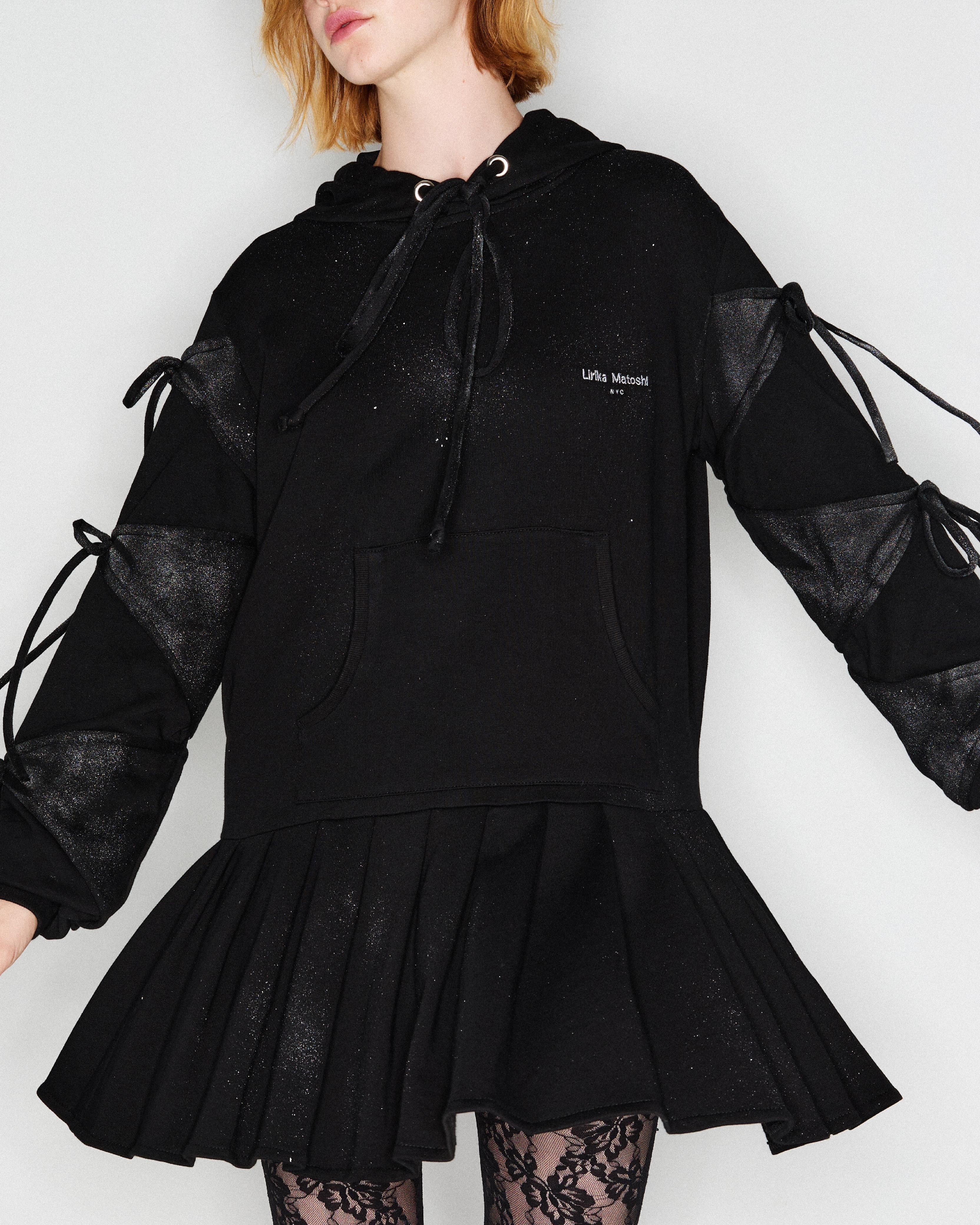 Black Sweatshirt Dress - Image 2