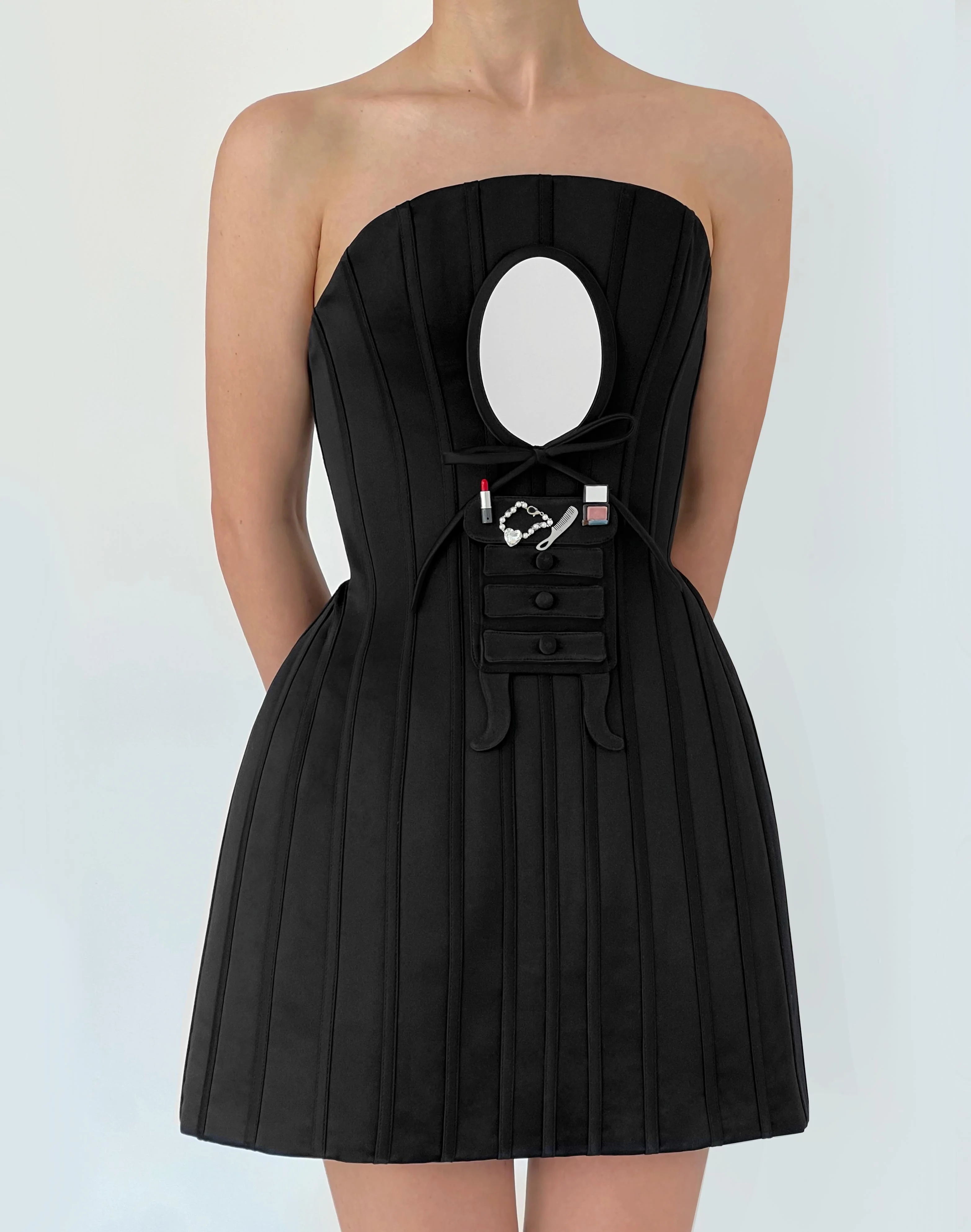 Black Vanity Mini Dress - Image 2
