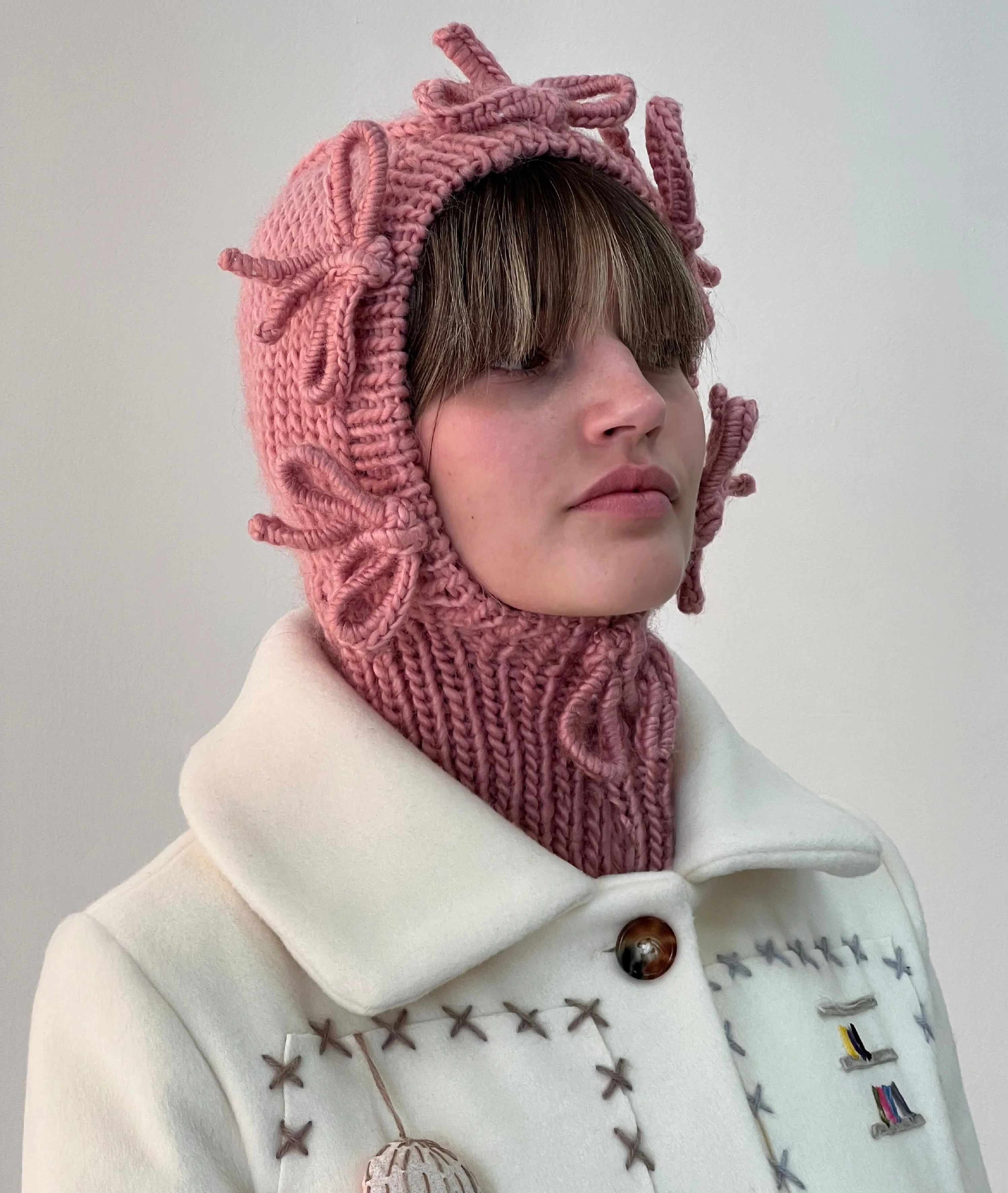 Bows Hand Knitted Balaclava - Image 4