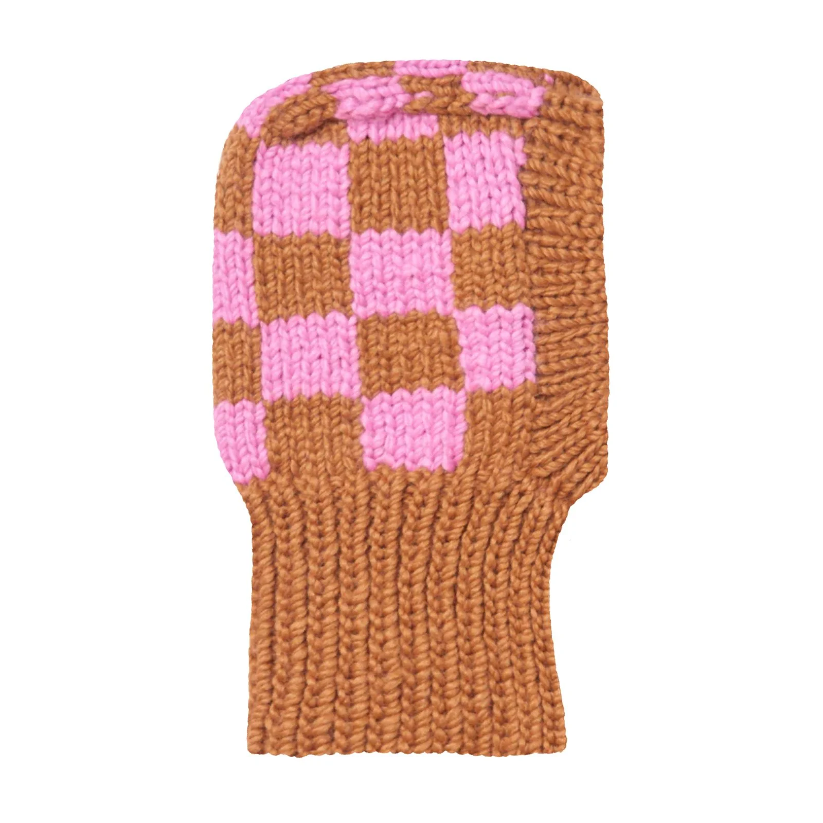 Checkered Hand Knitted Balaclava - Image 3