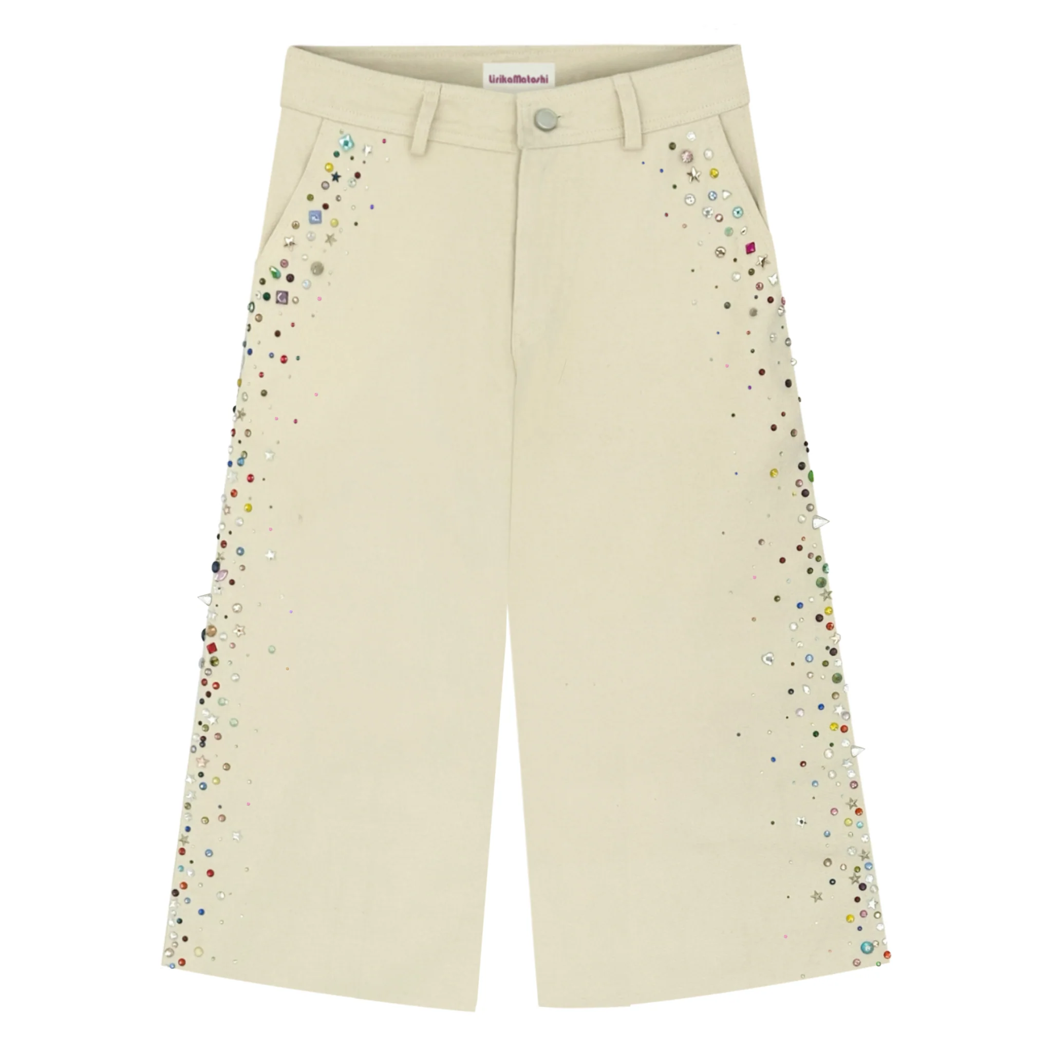Cream Gemstone Shorts