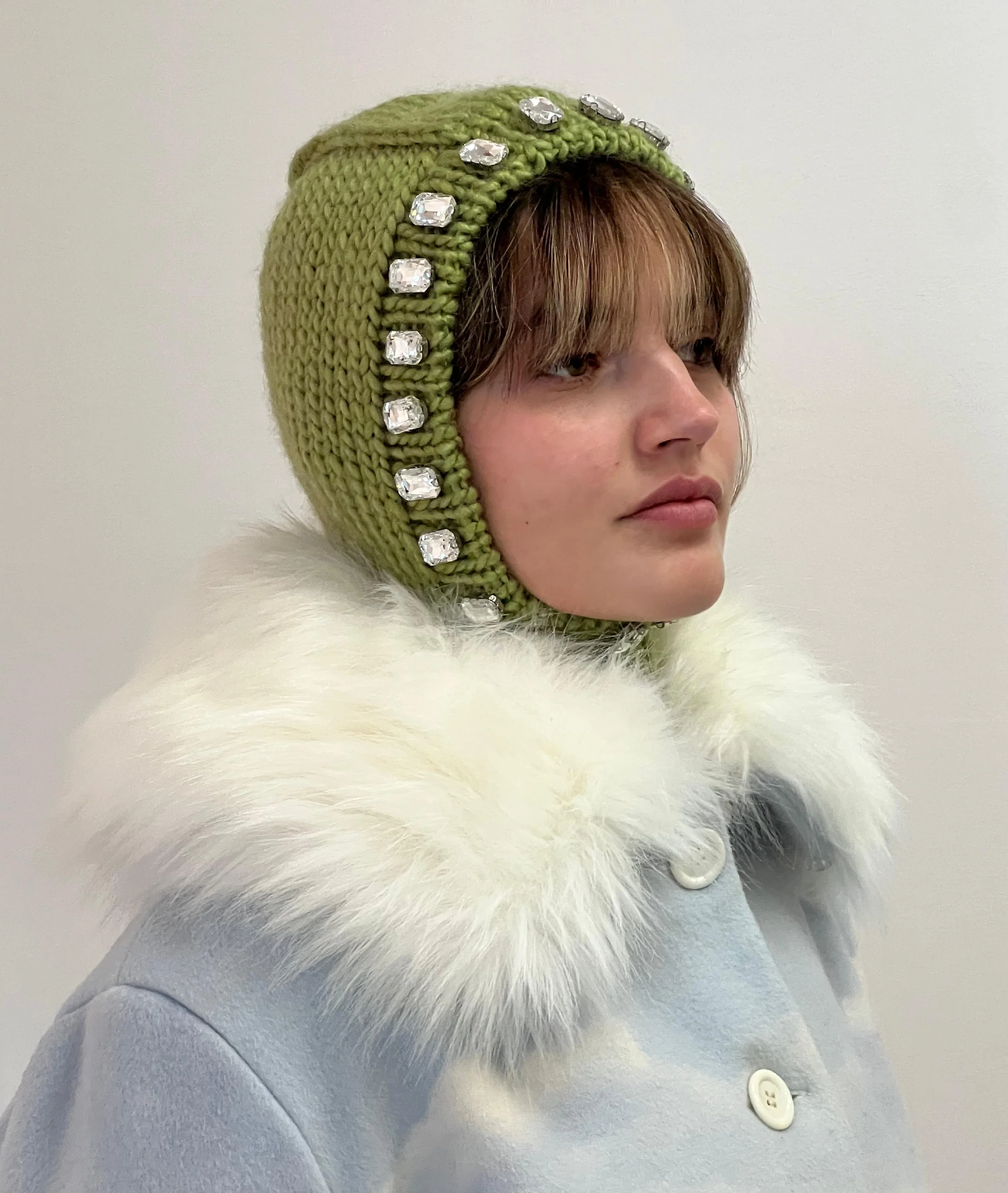 Crystal Hand Knitted Balaclava - Image 9