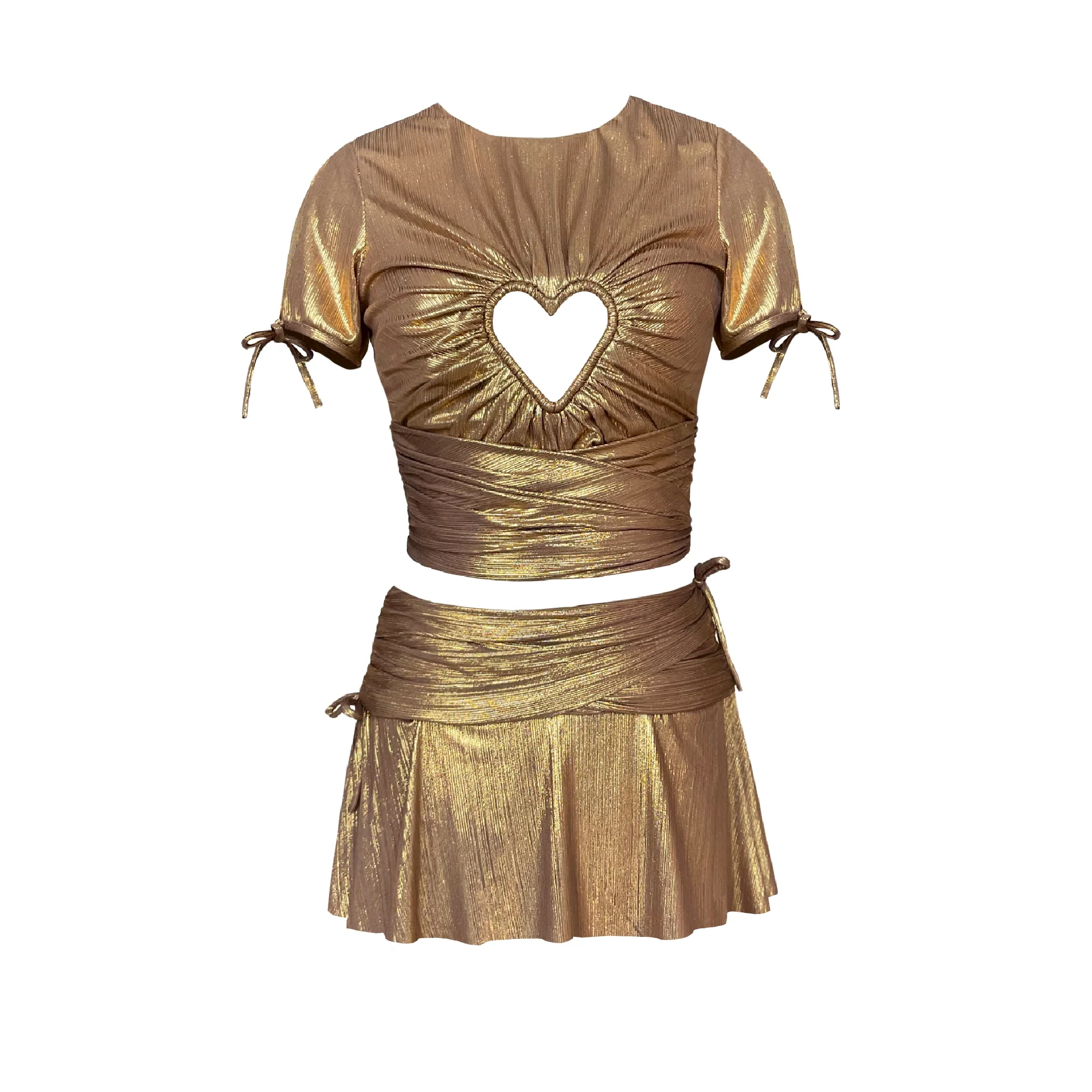 Gold Heart Cutout Set