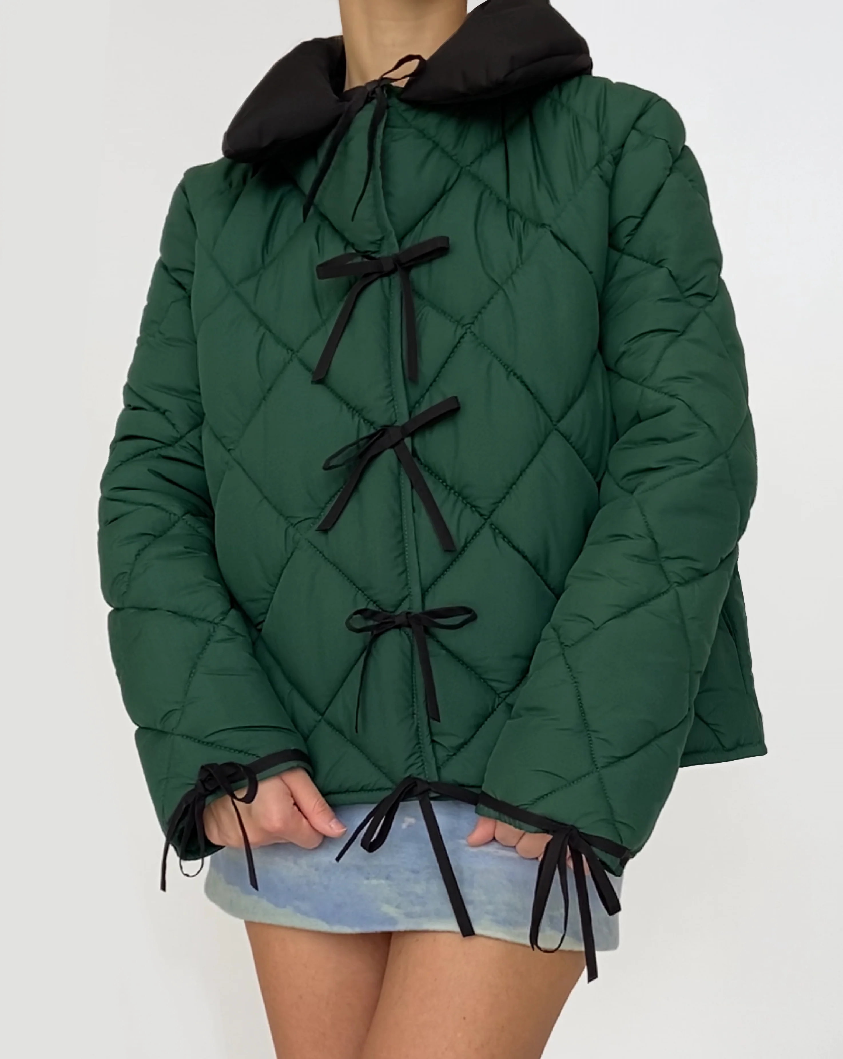 Green Puffer Jacket - Image 2