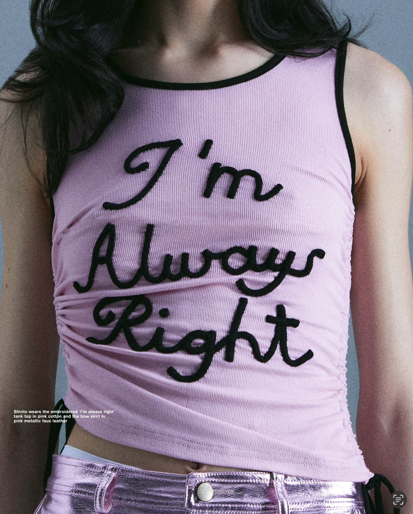 I'm Always Right Pink Tank Top - Image 2