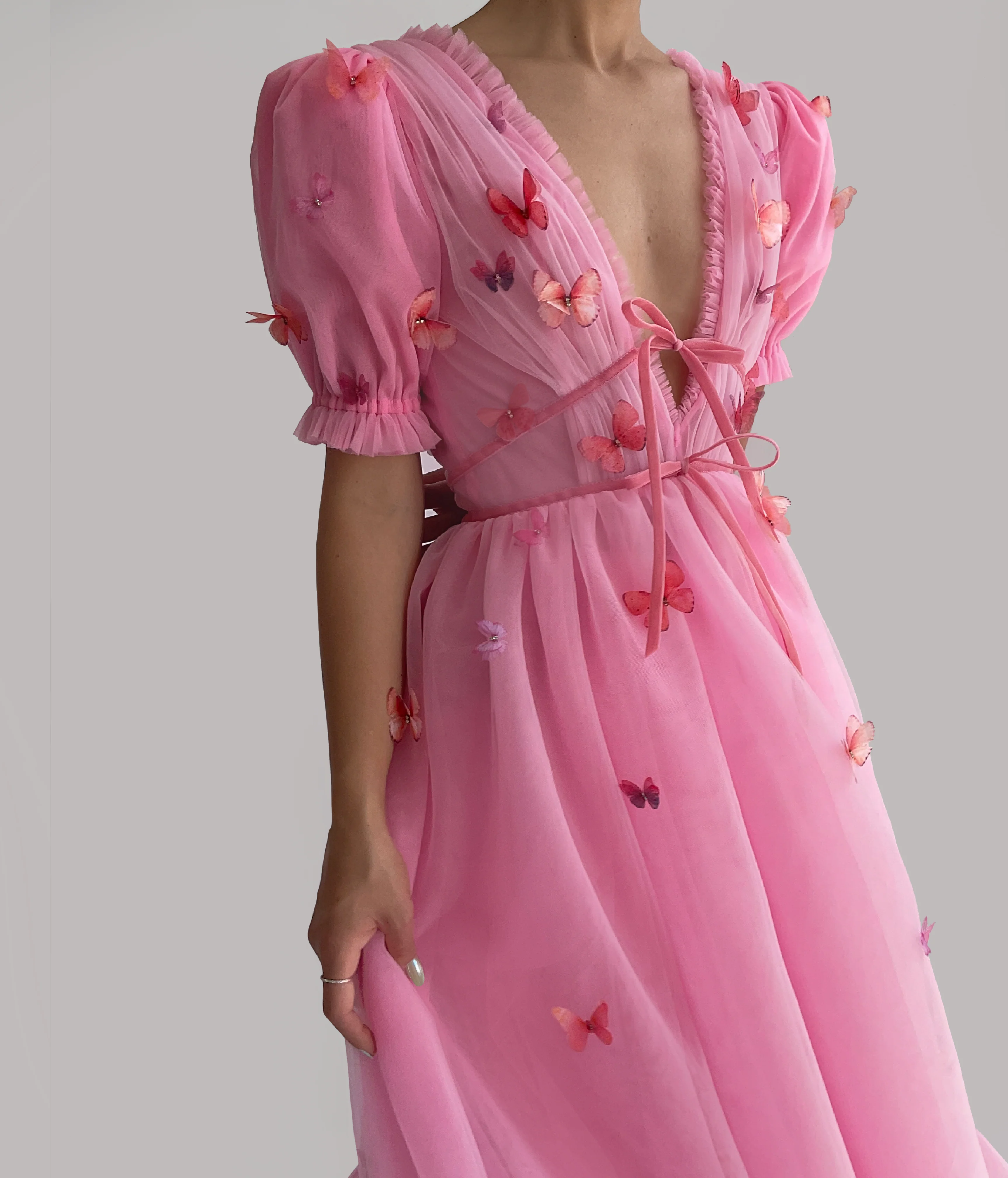 Pink Butterfly Dress - Image 2