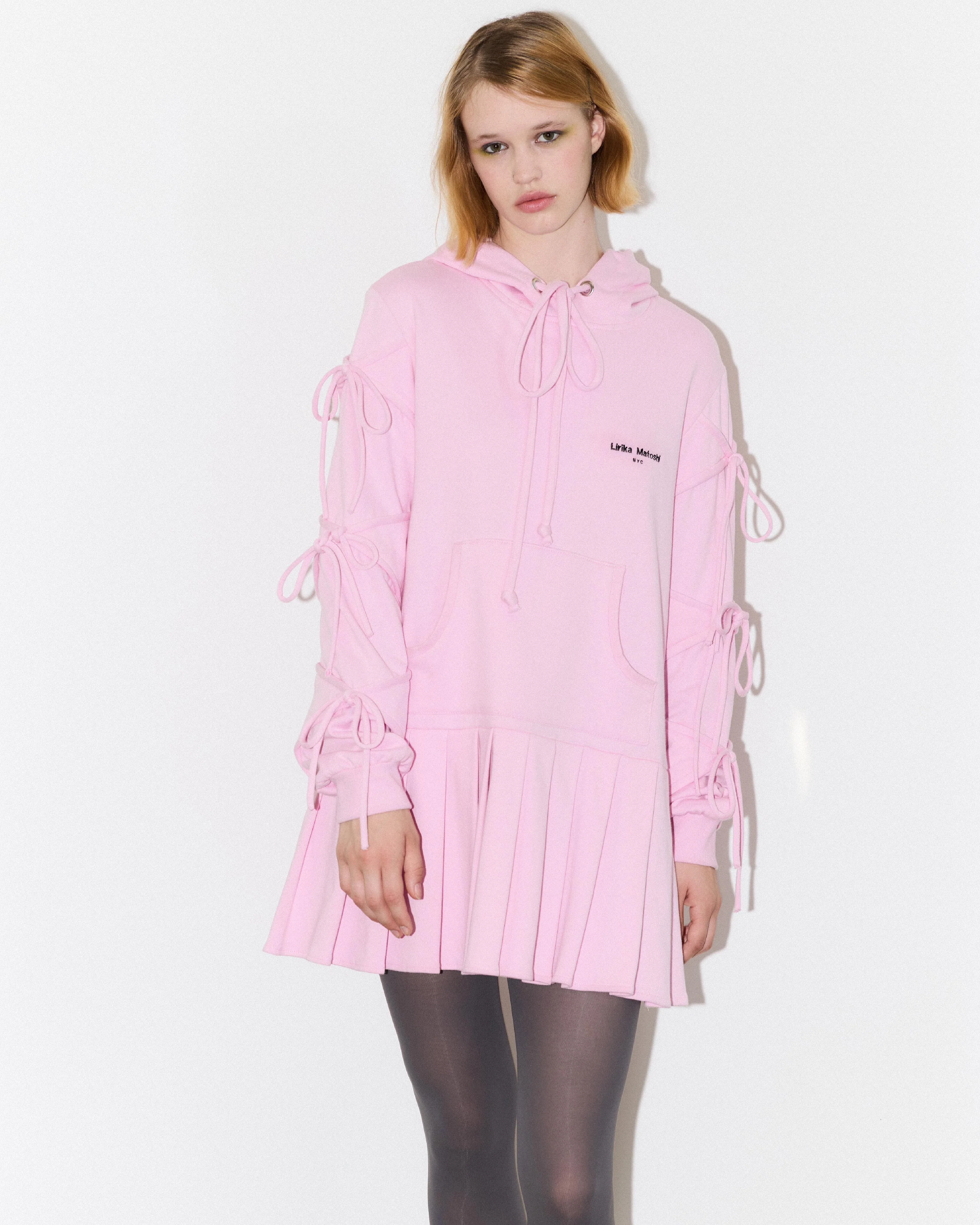 Pink Sweatshirt Dress - Image 2