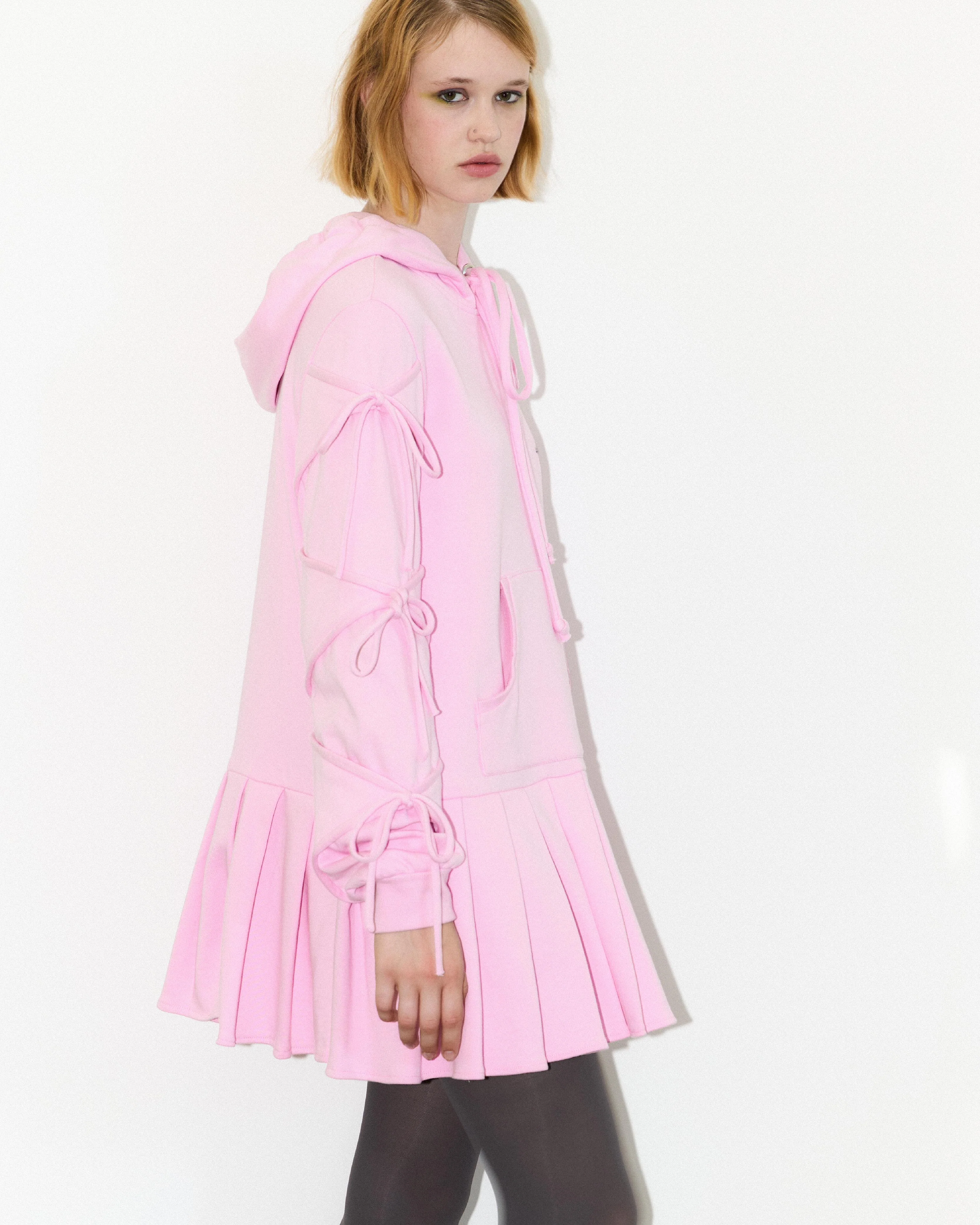 Pink Sweatshirt Dress - Image 3