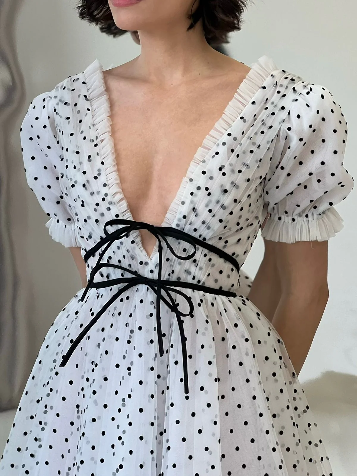 Polka Dots Midi Dress - Image 2