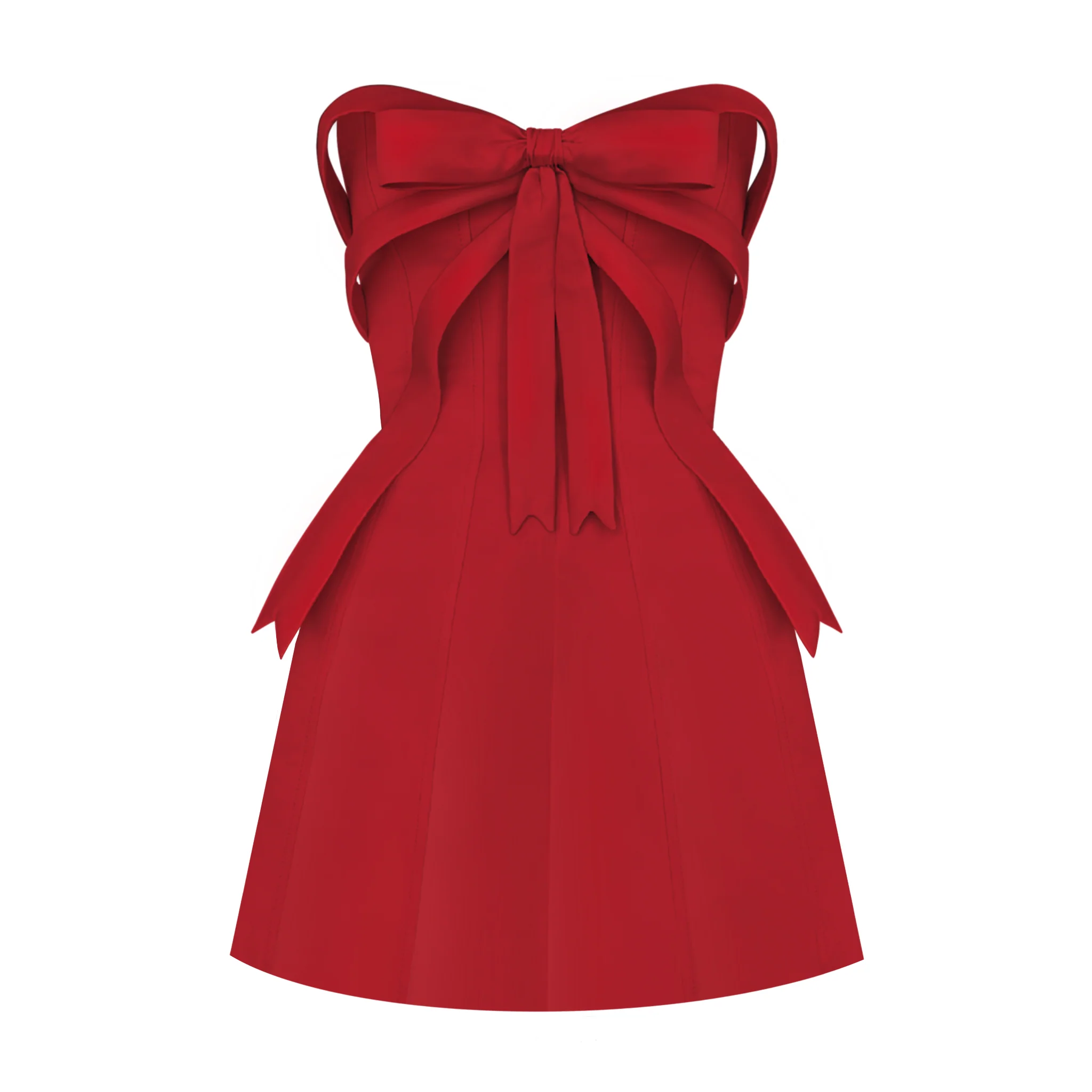 Red Bow Mini Dress