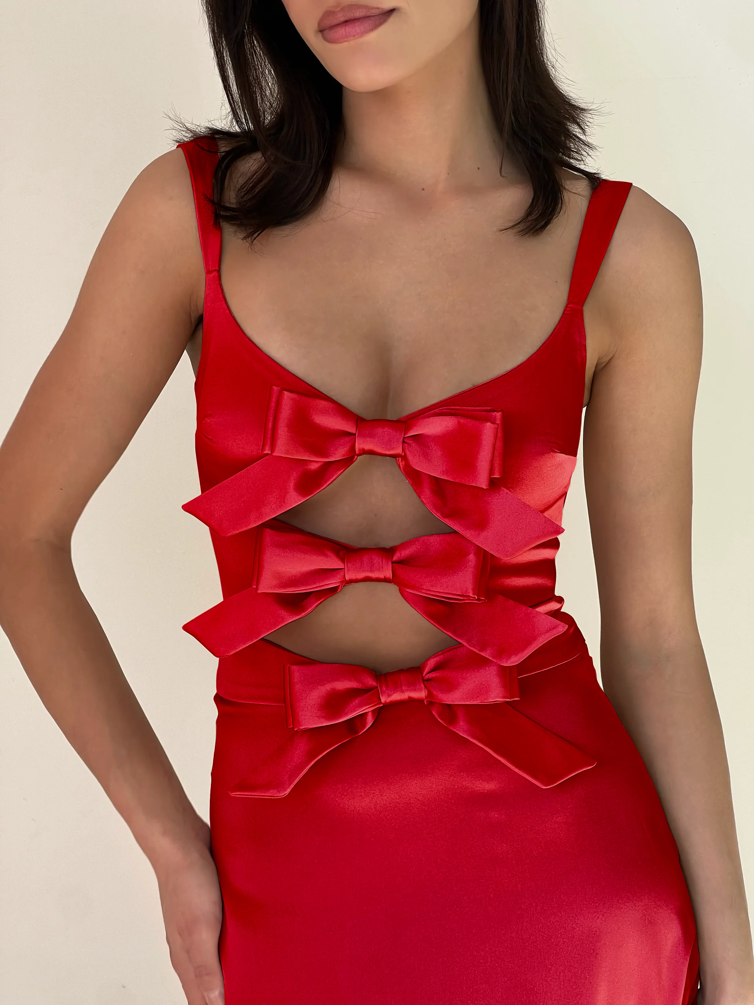 Red Chibi Maxi Dress - Image 2