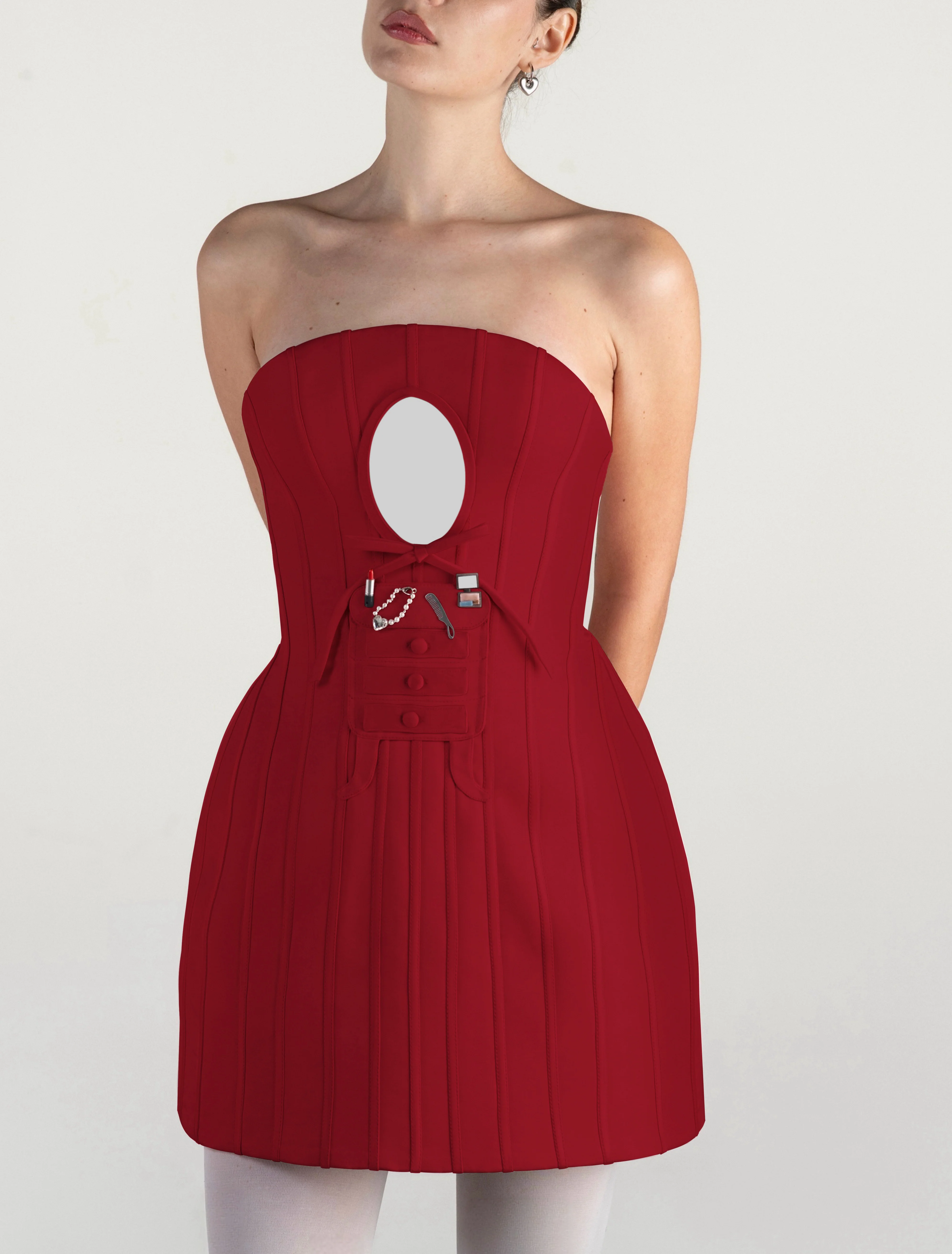 Red Vanity Mini Dress - Image 2