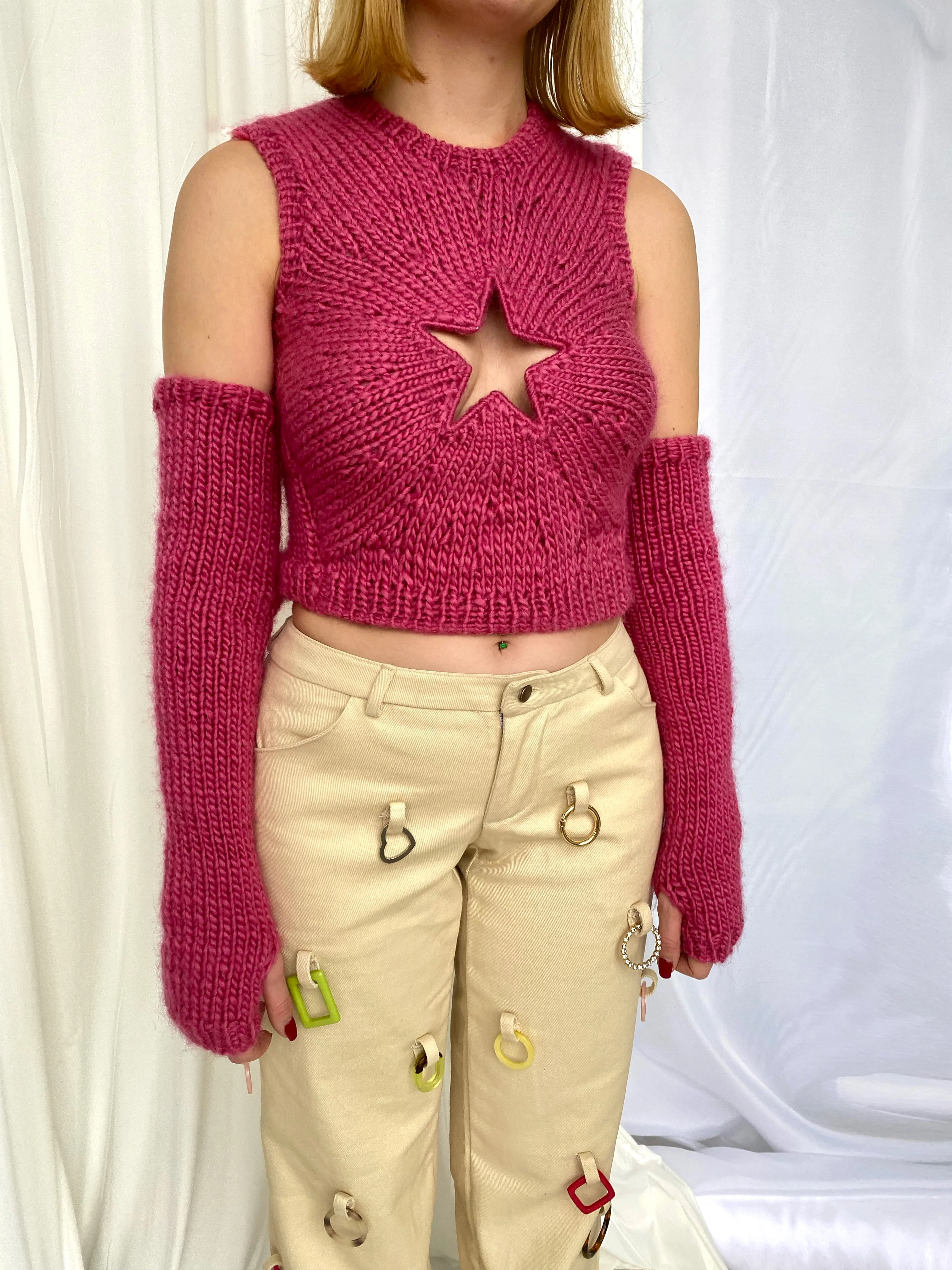 Star Cut Knit Sweater - Image 2