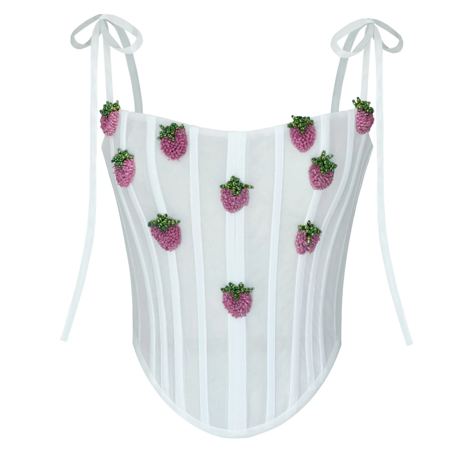 Strawberry White Corset
