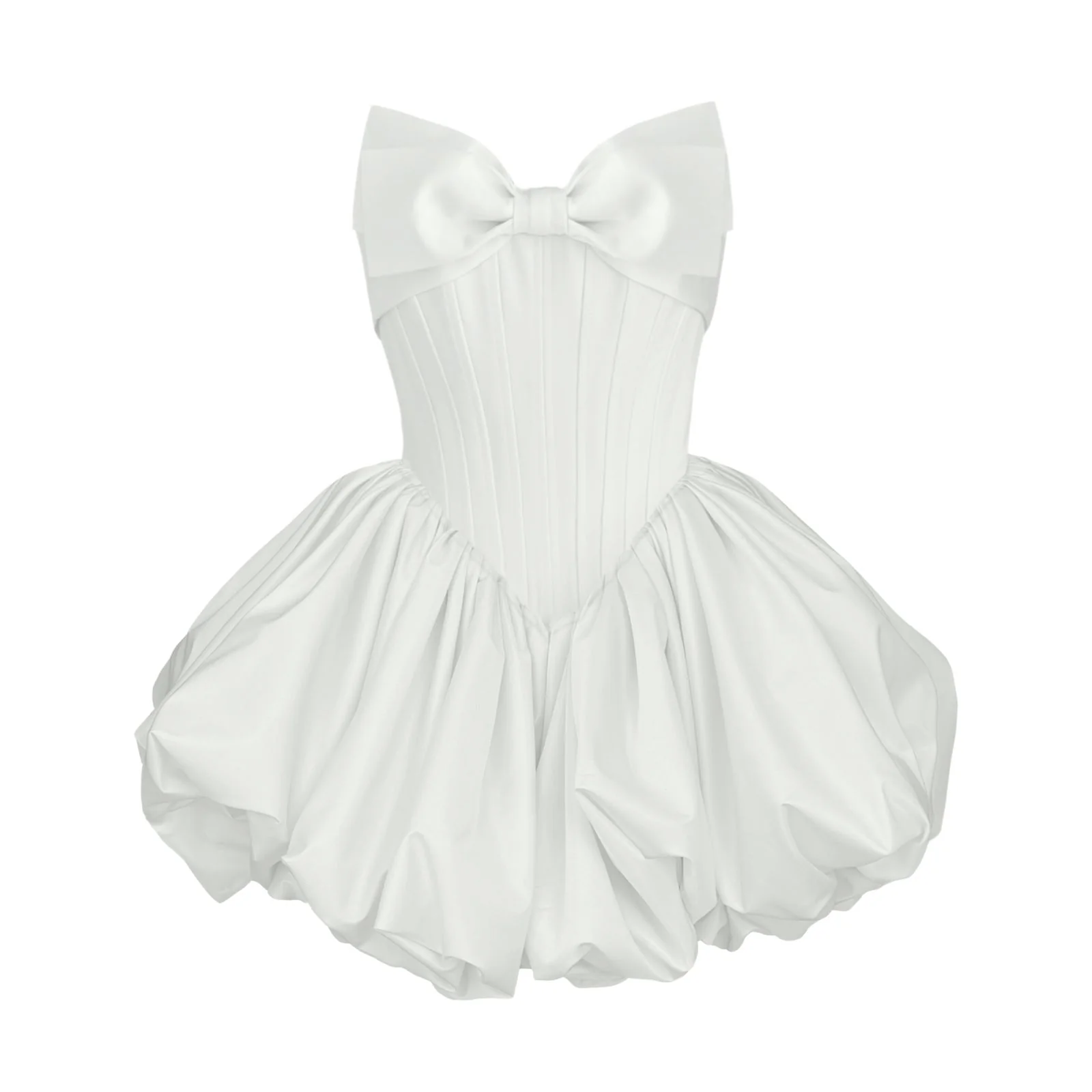 Moon Bow Dress White Mini